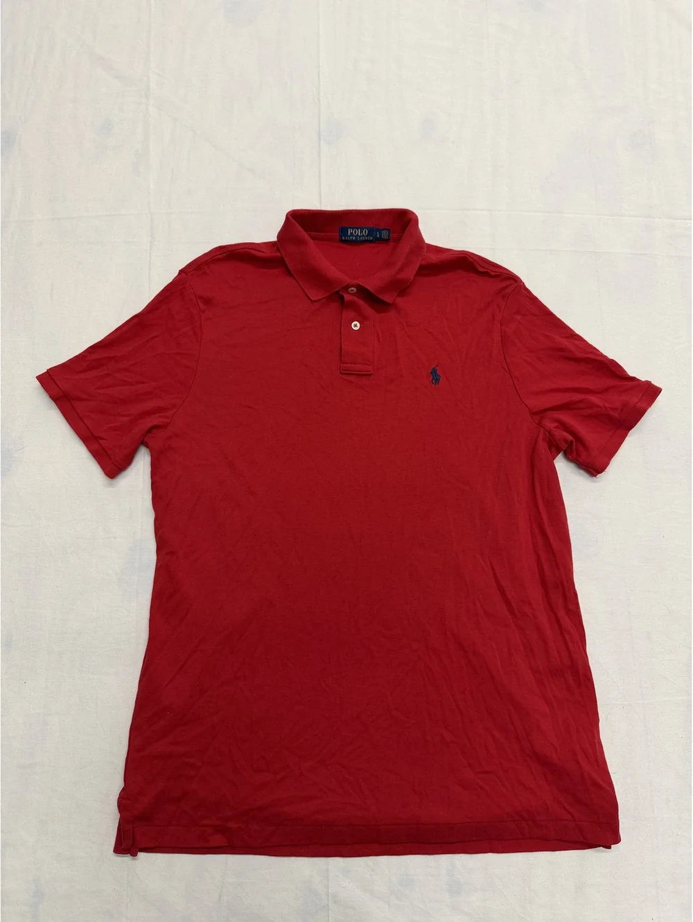 Polo Ralph Lauren Red Cotton Polo Shirt Size Large